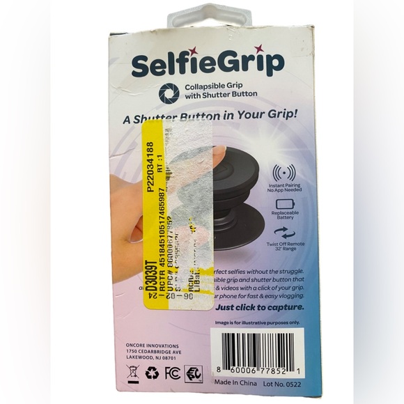 SelfieGrip Collapsible Grip with Shutter Button - Picture 2 of 2